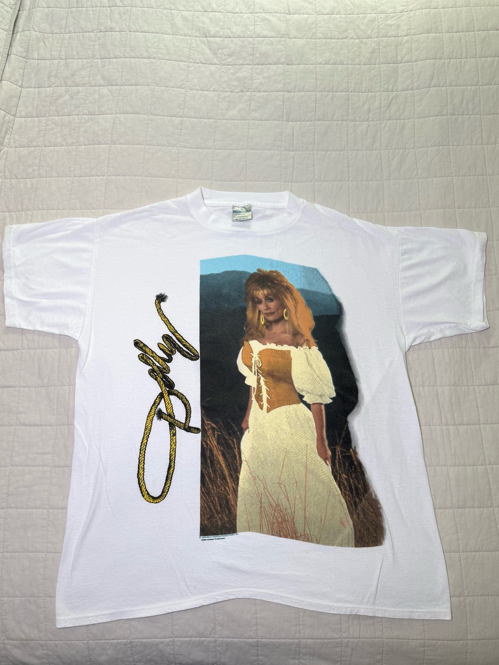Vintage 1992 Dolly Parton Brockum T-Shirt OSFA Country Music Graphic Tee Rare